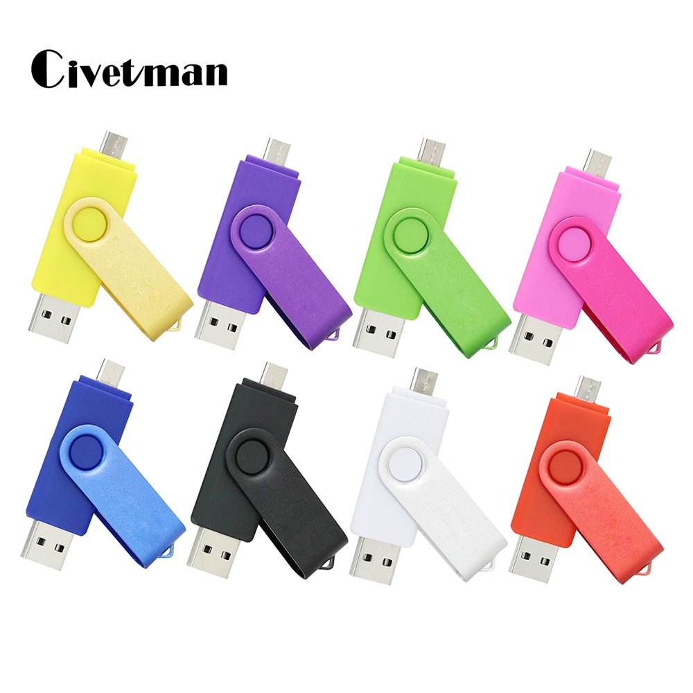 Civentman-USB 플래시 드라이브 OTG 2.0 펜 드라이브, 128GB, CLE, USB 스틱, 64GB, 32GB, 16GB, 8GB, 4GB, 휴대폰용 펜 드라이브